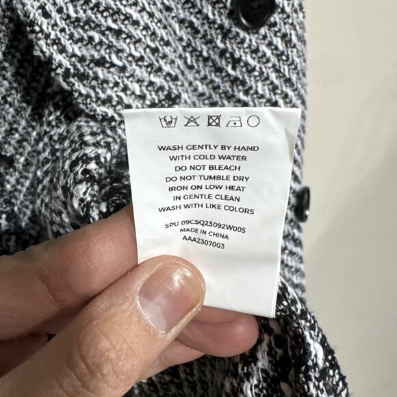 Nwt Bloomchic 18-20 2XL Tweed Lapel Collar Button Up Pocket Coat - Picture 9 of 13